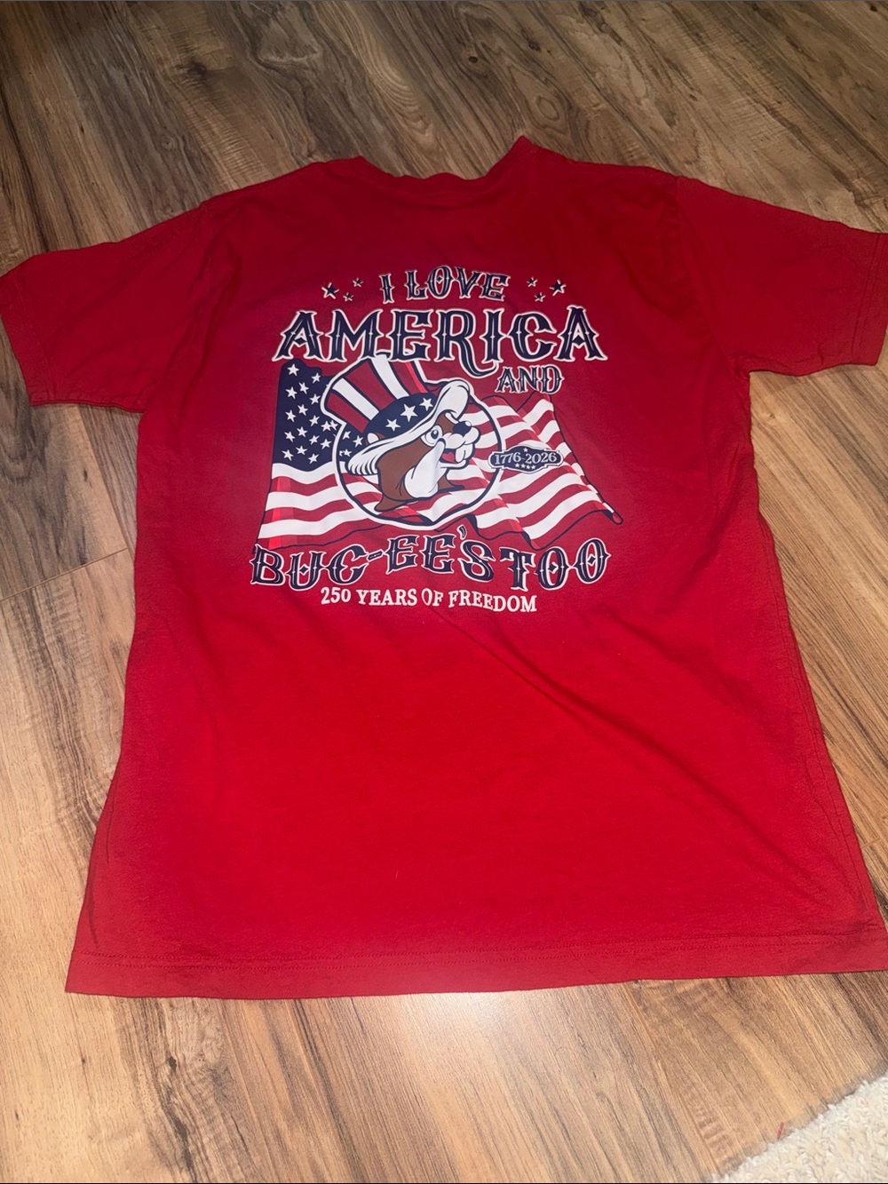 Buc-ees America 250 Men's Tee Size L
